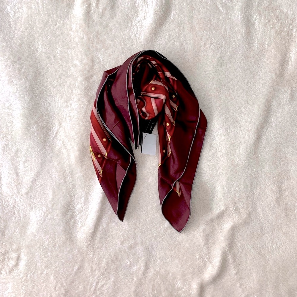 NWT Authentic Gucci 1970 GG woven prints Scarf - Picture 2 of 6